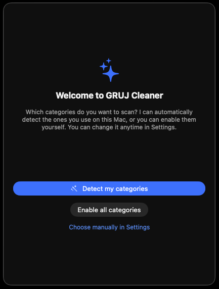 GRUJ Cleaner — First run, sorted